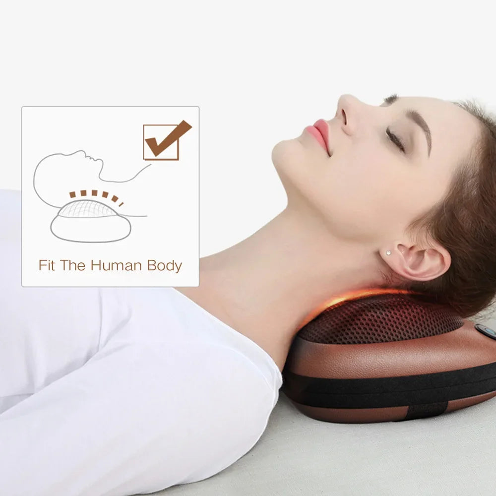 Heating Neck Massage Pillow Shiatsu for Cars Travel