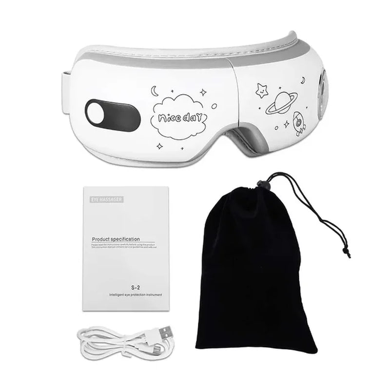 Eye Massager, 6D Smart Airbag Vibration Bluetooth, Eye Care Instrument, Hot Compress Bluetooth Eye Massage, Glasses Fatigue Pouch