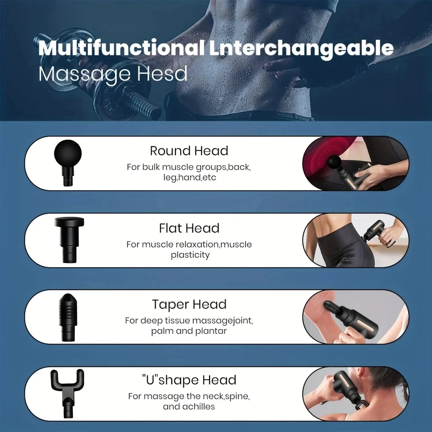 Portable Massage Gun Deep Tissue with 6 Speeds