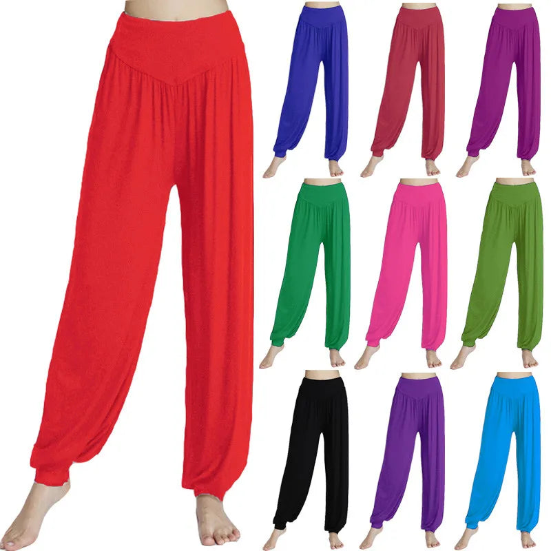 Dance Pants for Women, Loose Feet Dance Wide Leg, Leotards Latin Practice Long, Pants Soft Home Pants