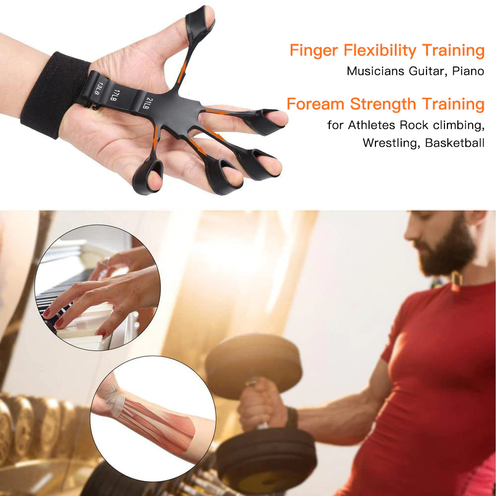 Silicone Finger Expander, Finger Gripper Exerciser, Finger Training Stretcher Recovery Physical Tool Hand Strengthener for Patient