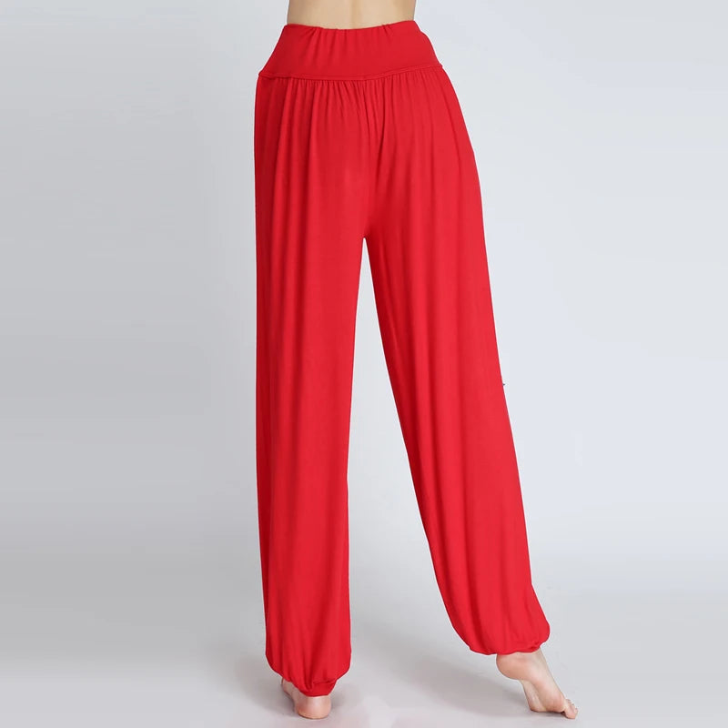 Dance Pants for Women, Loose Feet Dance Wide Leg, Leotards Latin Practice Long, Pants Soft Home Pants