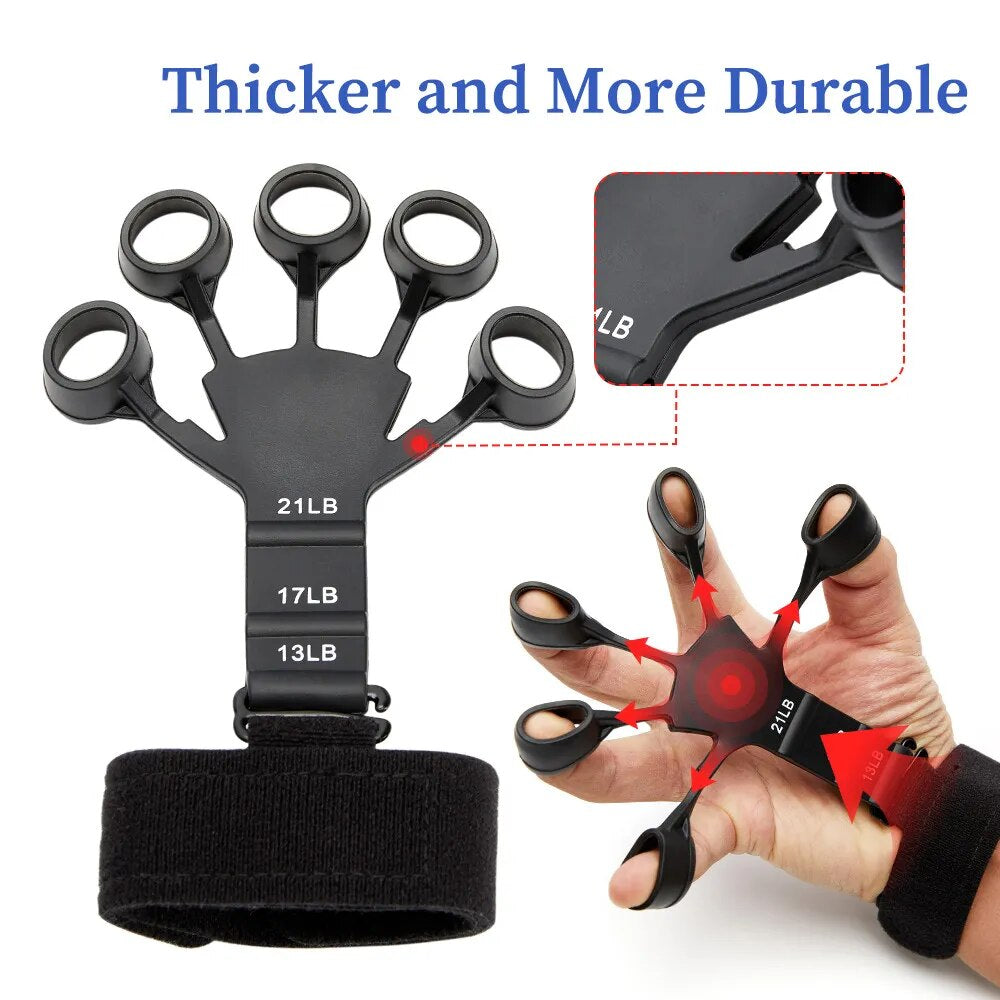 Silicone Finger Expander, Finger Gripper Exerciser, Finger Training Stretcher Recovery Physical Tool Hand Strengthener for Patient