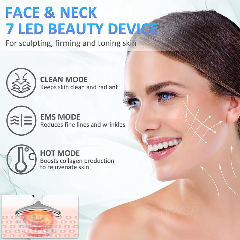 Facial Massager, Neck Facial Beauty, Device Lifting Tighten, Skin Care Tool