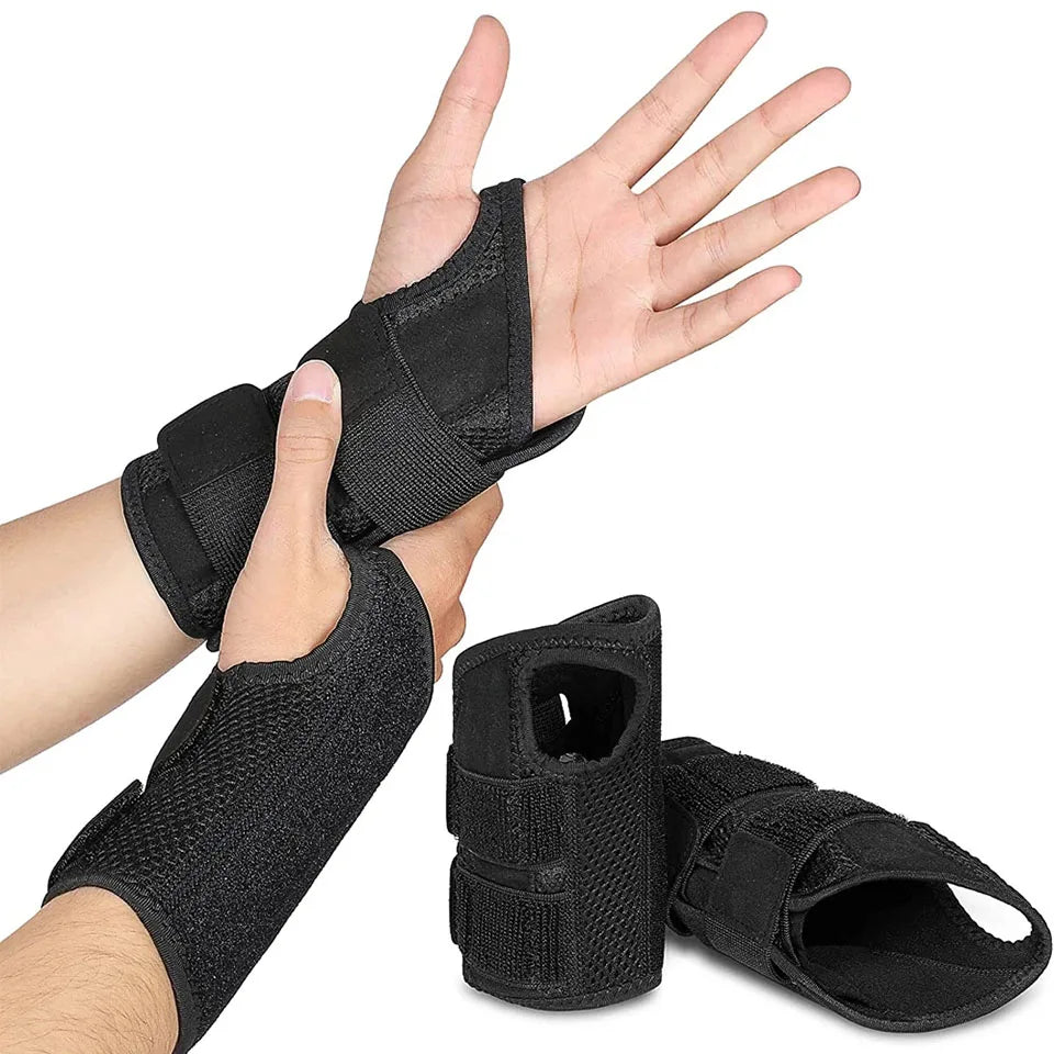 Fitness Thumb Wrist Brace Wraps Carpal Tunnel Arthritis Tendonitis Sprain Wrist Support Bandage Gym Home Sports Hand Protector