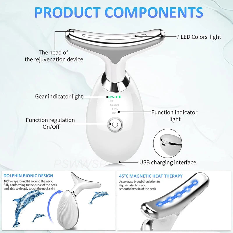 Facial Massager, Neck Facial Beauty, Device Lifting Tighten, Skin Care Tool