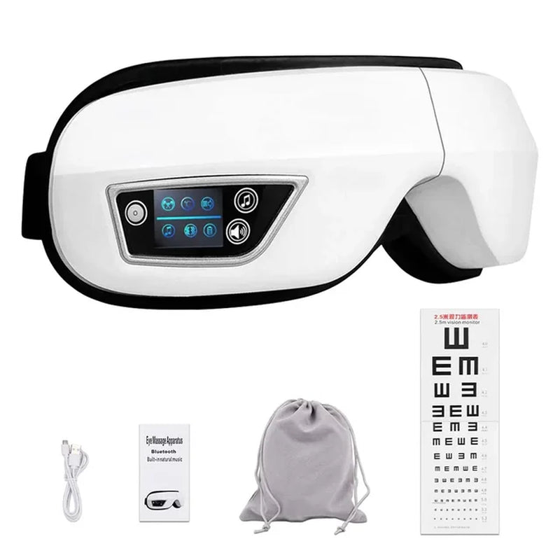 Eye Massager, 6D Smart Airbag Vibration Bluetooth, Eye Care Instrument, Hot Compress Bluetooth Eye Massage, Glasses Fatigue Pouch