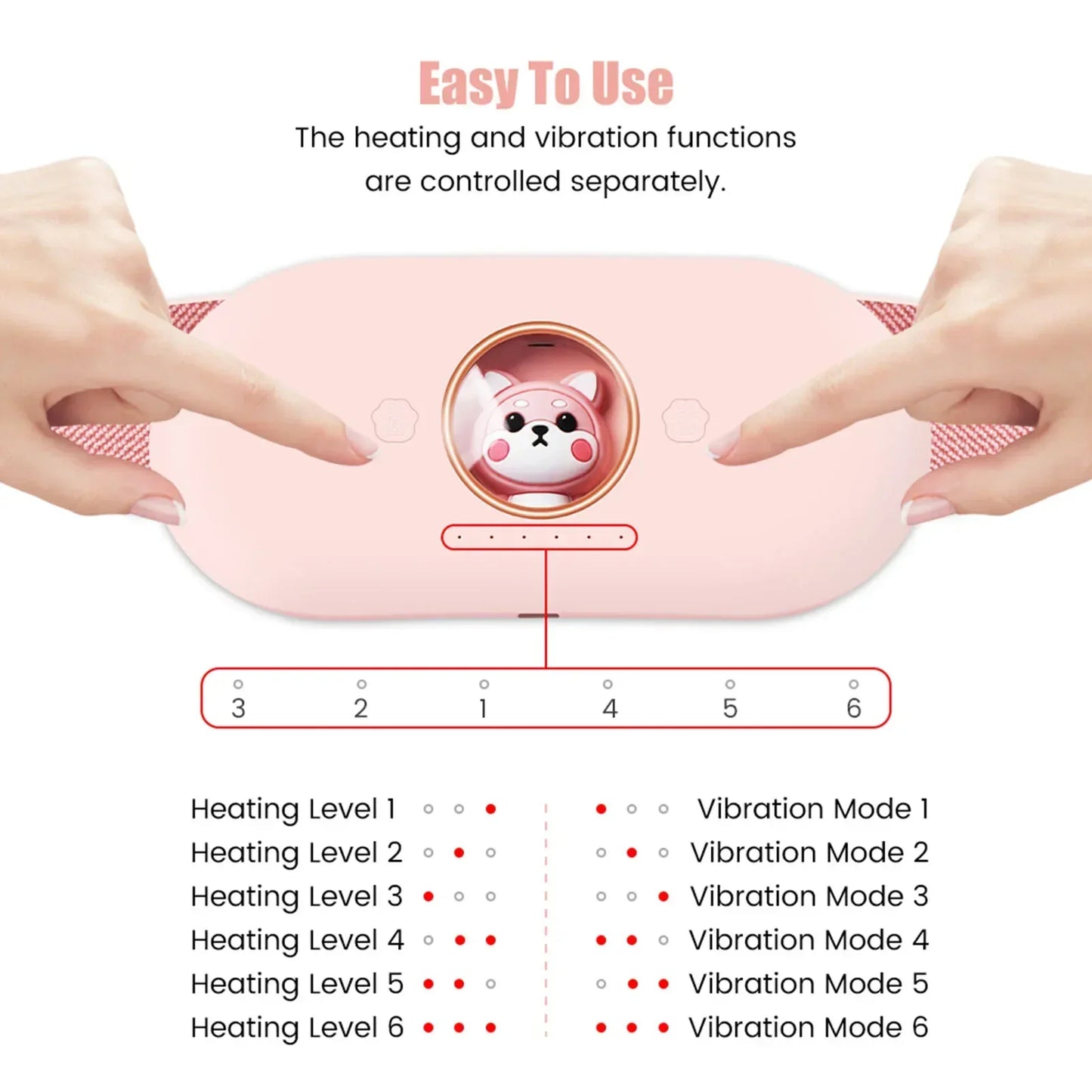 Menstrual Heating, Self Massage, Heat Period, Pain Relief, Portable Heating Pad, Warming Belt, Thermal Massager, Stomach Heating Belt