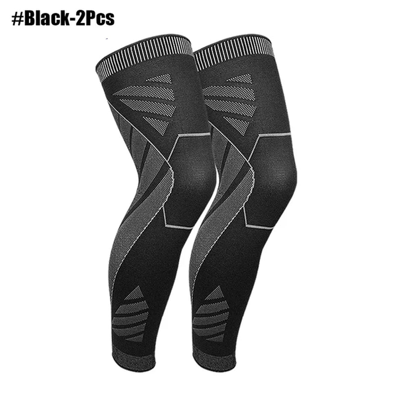 1Pair Sport Full Leg Compression Sleeves Knee Braces Support Protector for Weightlifting Arthritis Joint Pain Relief Muscle Tear